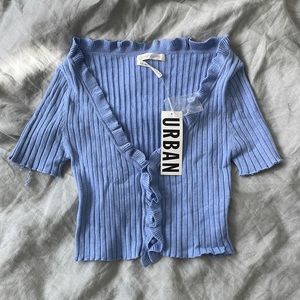 UO ribbed crop shirt